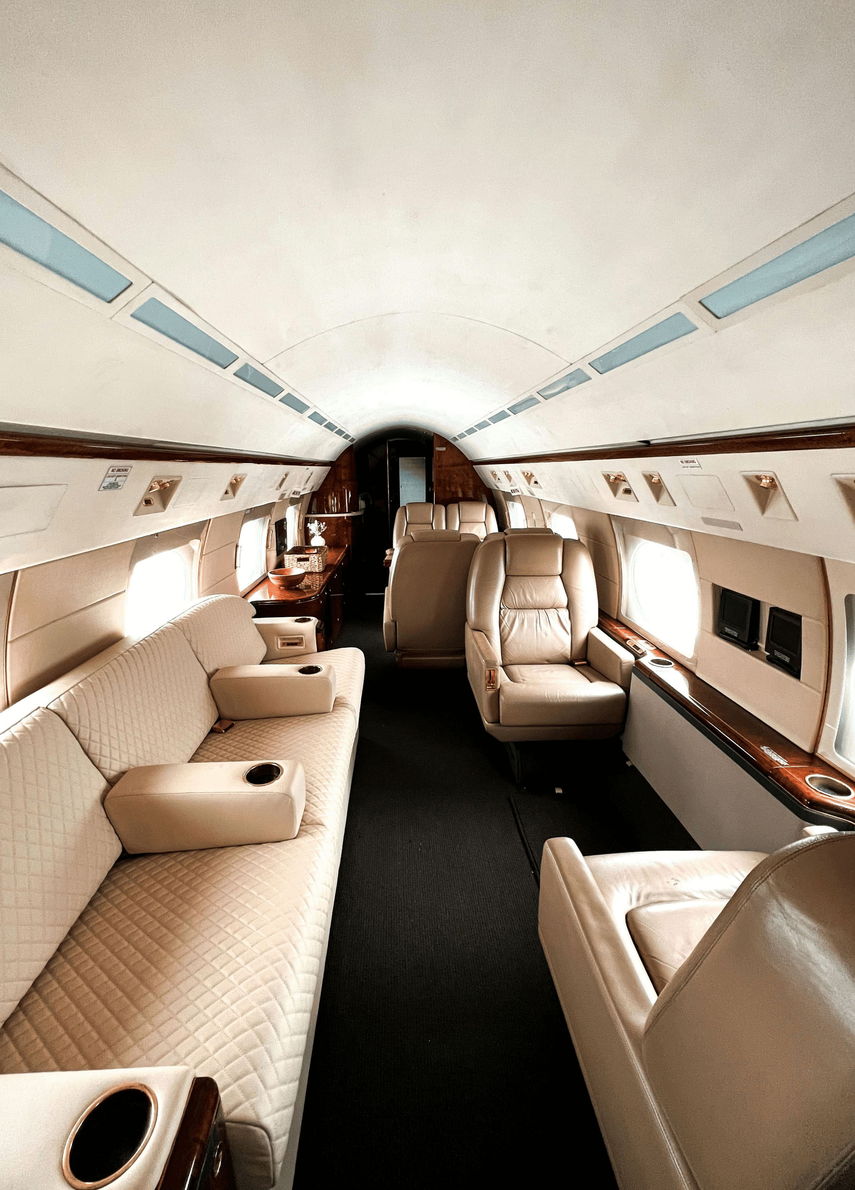 Private jet ready for empty leg flight