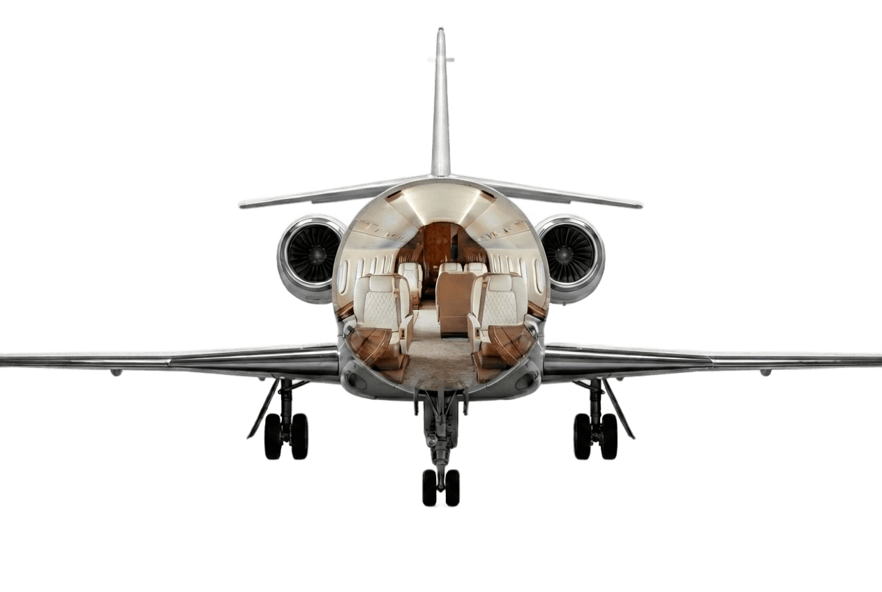 Falcon 2000 interior cabin view