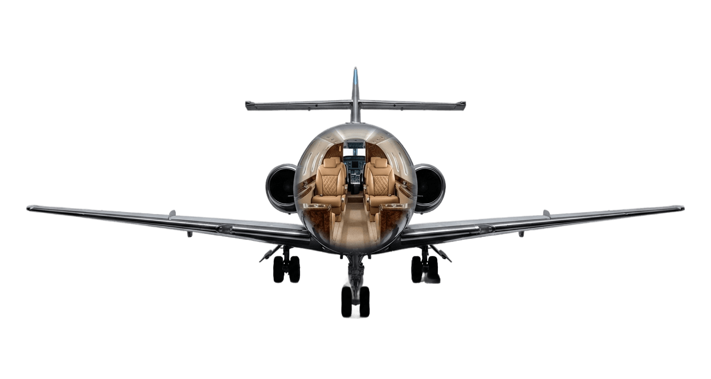 Hawker 800A interior cabin view